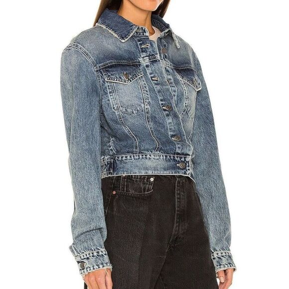 SER.O.YA SR02-3786 Women's Sz XS Sharon Blue Cleo Denim Jacket - Picture 3 of 9